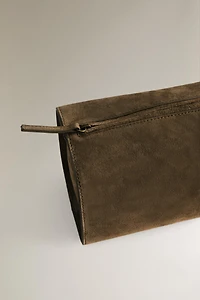 LEATHER MAKEUP BAG