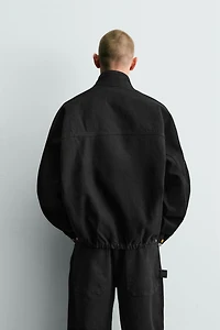 BLOUSON BOMBER COUPE CARRÉE EN COTON