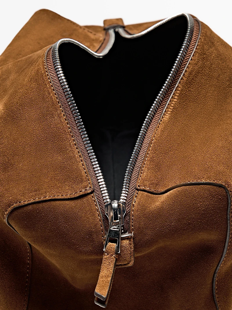 Sac west satchel en croûte de cuir