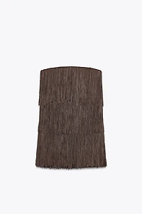 ROBE BUSTIER À FRANGES