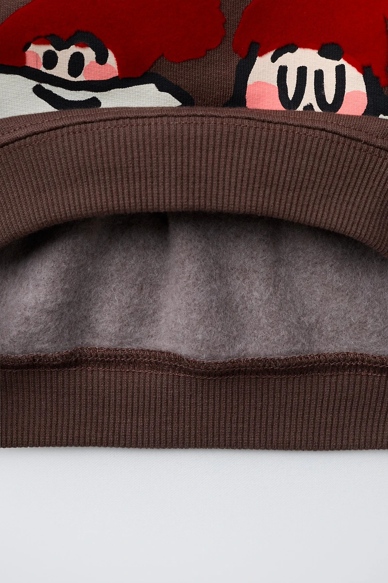 SANTA CLAUS FLOCKED SWEATSHIRT