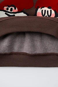 SANTA CLAUS FLOCKED SWEATSHIRT