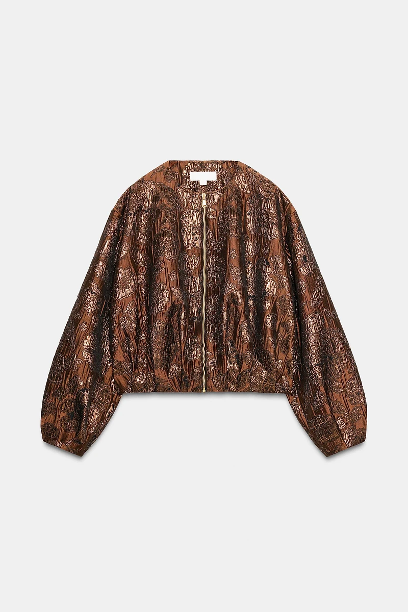 VESTE BOMBER JACQUARD BRILLANTE