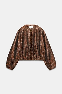 VESTE BOMBER JACQUARD BRILLANTE
