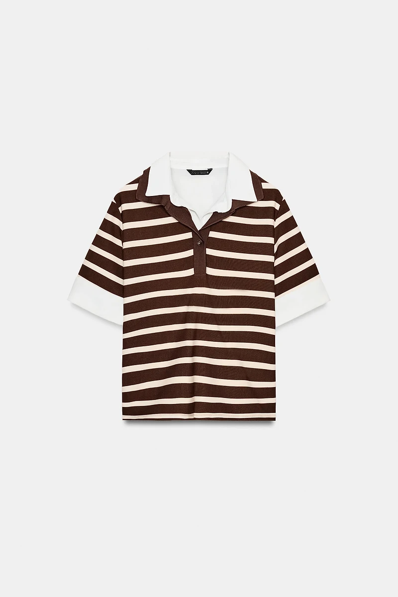 TOP POLO RAYURES BIMATIÈRE