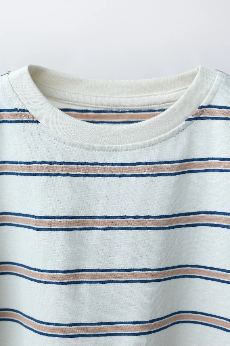 THREE-PACK OF STRIPED AND SOLID T-SHIRTS