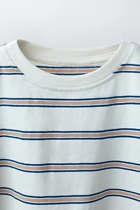 THREE-PACK OF STRIPED AND SOLID T-SHIRTS