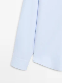 Cotton blend comfort twill shirt