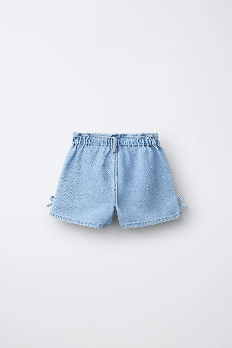 SHORT EN JEAN AVEC NŒUDS