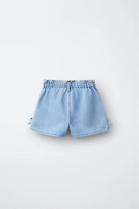 SHORT EN JEAN AVEC NŒUDS