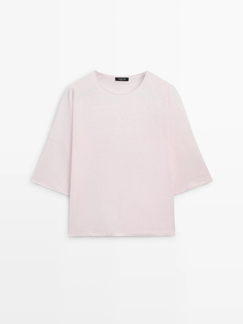 T-shirt en lin mélangé