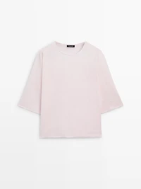 T-shirt en lin mélangé