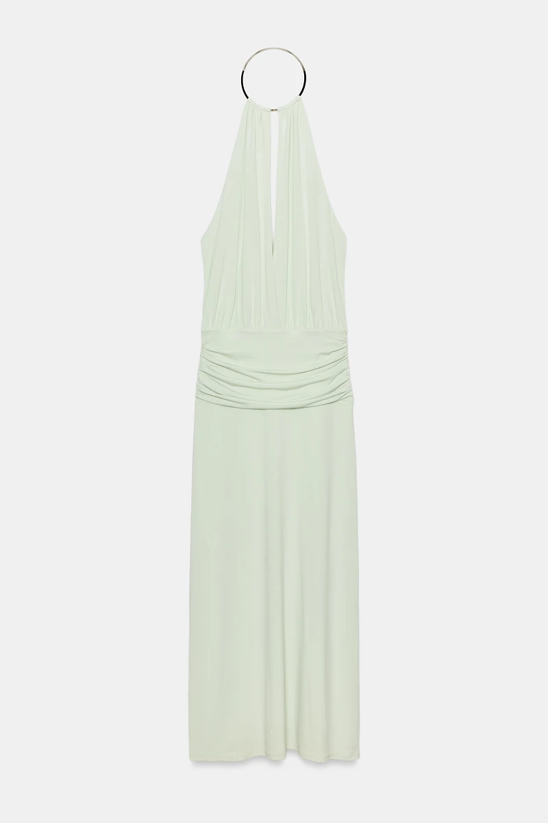 CHOKER SLIT MAXI DRESS