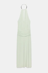 CHOKER SLIT MAXI DRESS
