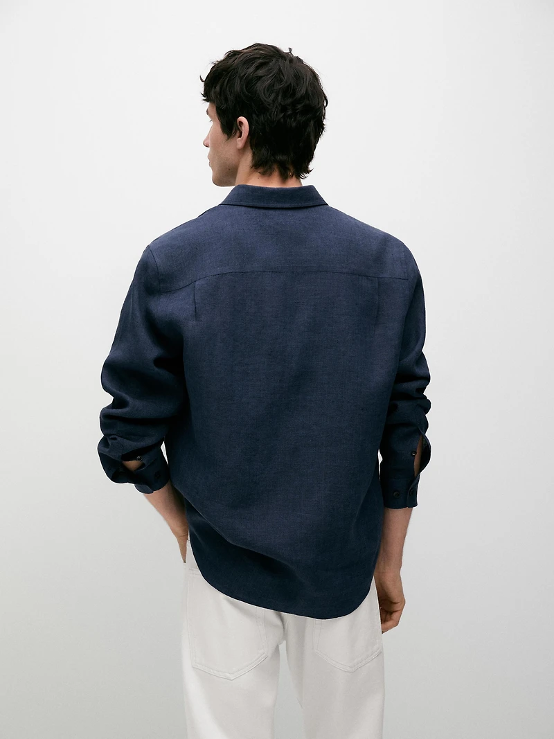 100% linen regular fit shirt