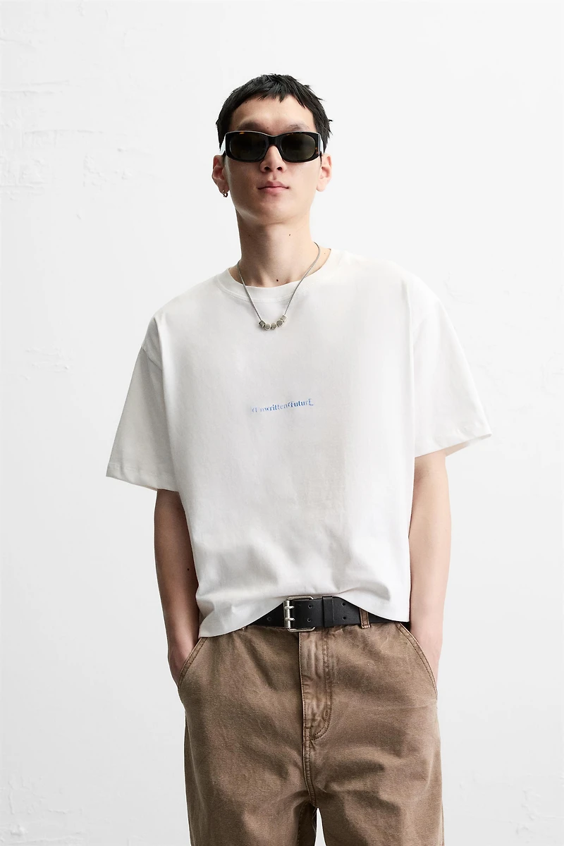 WASHED PRINT T-SHIRT