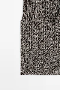 Cotton blend heathered knit top