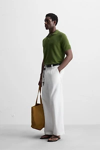 TEXTURED KNIT POLO SHIRT