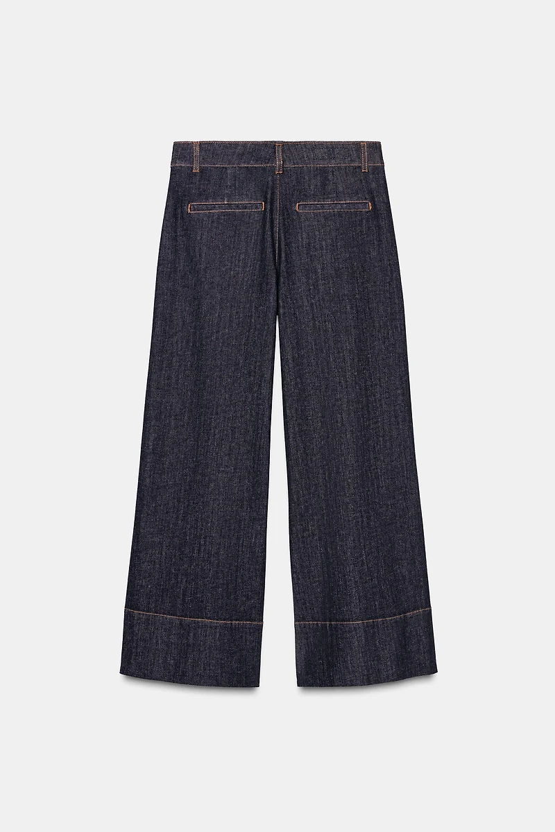 Z1975 MID-RISE CULOTTE JEANS WITH FLAP POCKETS