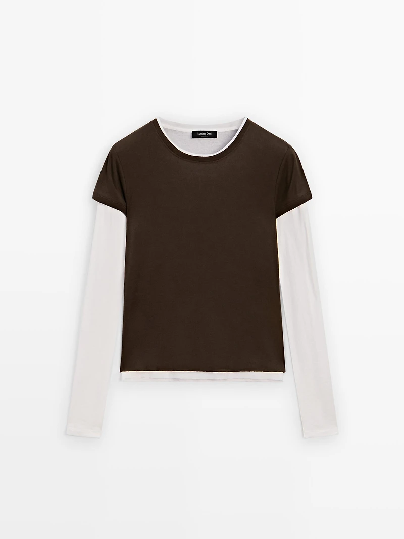 Long sleeve layered T-shirt
