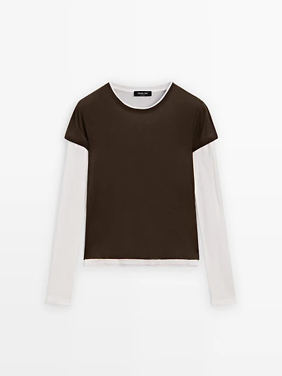 Long sleeve layered T-shirt