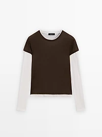 Long sleeve layered T-shirt