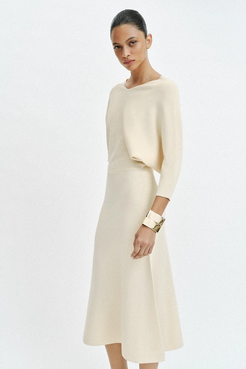 KNIT MIDI DRESS