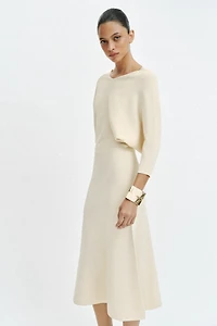 KNIT MIDI DRESS