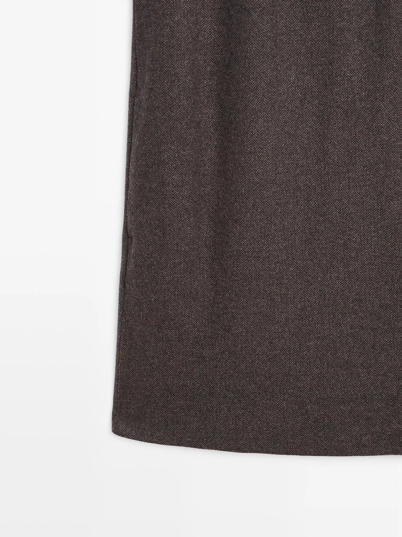 Herringbone mini dress with pockets