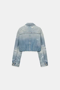 TRF RIPPED DENIM JACKET