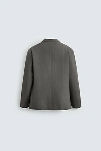 HERRINGBONE TEXTURED BLAZER