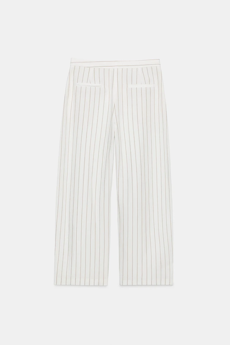STRIPED LINEN PAREO PANTS ZW COLLECTION