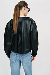 BLOUSON BALLON EN MATIÈRE SYNTHÉTIQUE