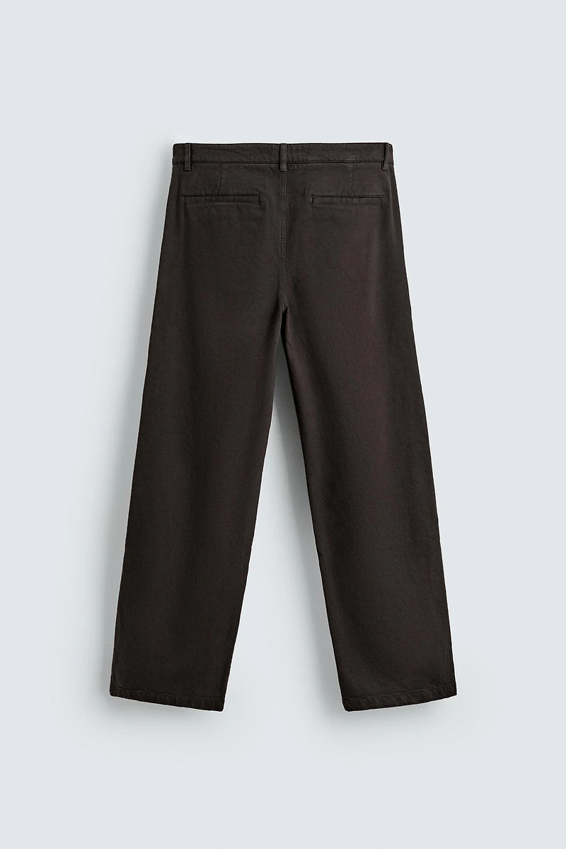 PANTALON STRAIGHT FIT À PLIS