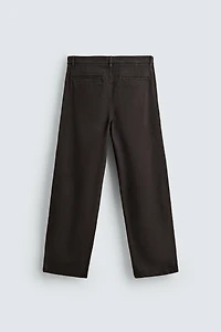 PANTALON STRAIGHT FIT À PLIS