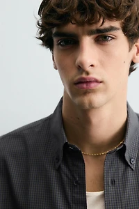 TEXTURED PLAID SHIRT