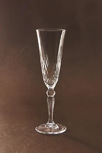 ENGRAVED CRYSTALLINE FLUTE GLASS