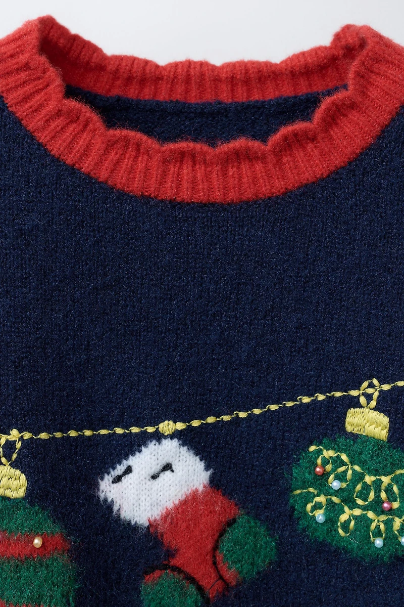 GARLAND PRINT KNIT JUMPER