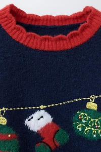 GARLAND PRINT KNIT JUMPER