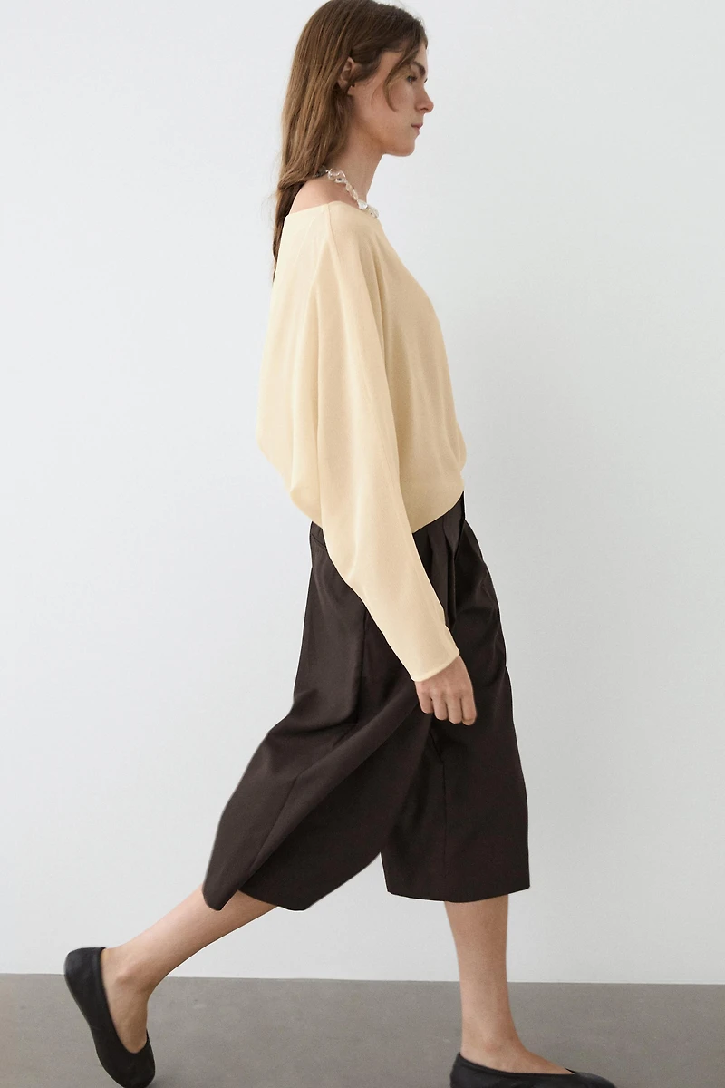Flowing semi-sheer shirt