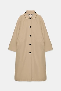 REVERSIBLE PLAID TRENCH COAT ZW COLLECTION