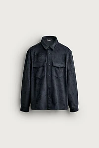 FAUX SUEDE OVERSHIRT