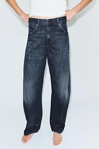 TRF MID-RISE BALLOON JEANS WITH LOOPS