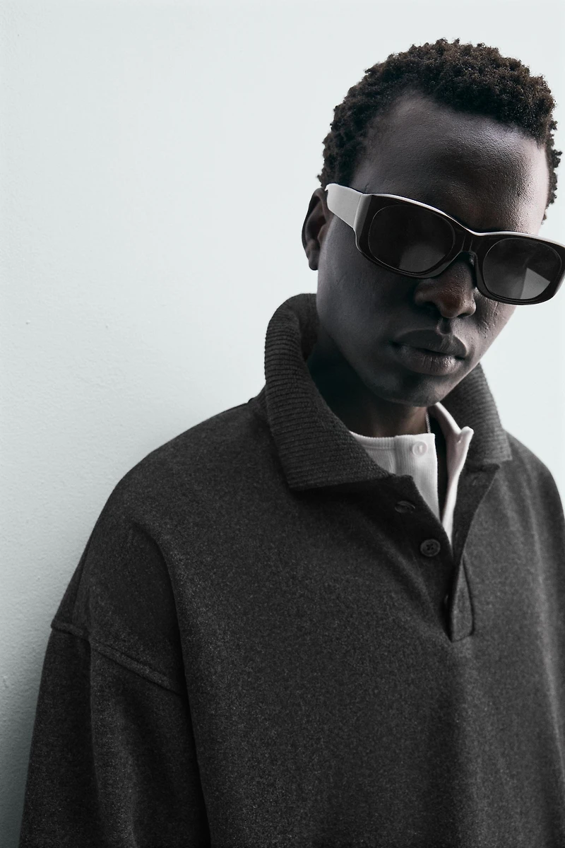 SWEAT POLO TEXTURÉ