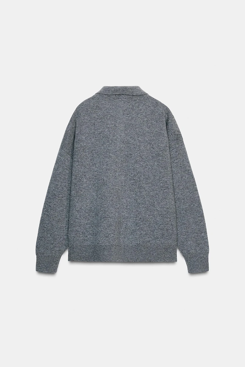 POLO 95% LAINE EN MAILLE LISSE