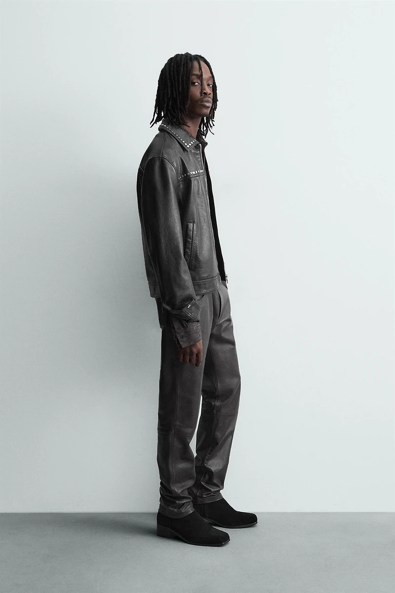 STUDDED LEATHER JACKET