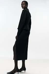 PUFF SLEEVE PEPLUM BLAZER