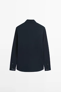 Regular fit melange shirt