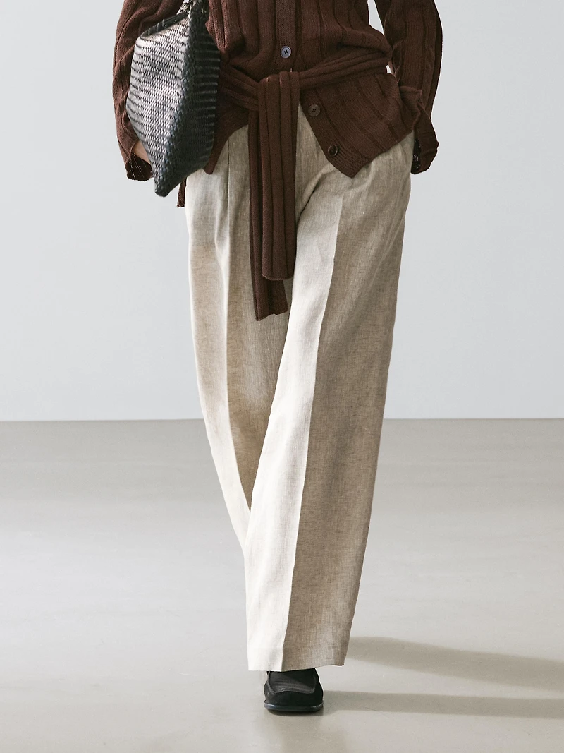 Pantalon de costume en lin