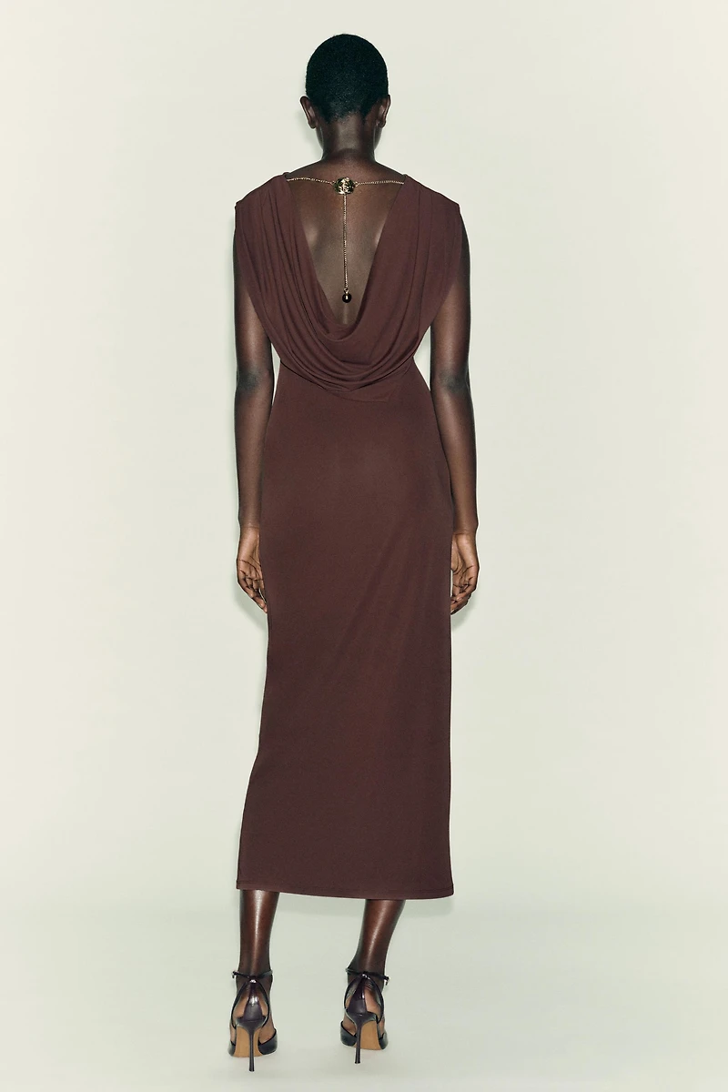 CHAIN OPEN BACK DRESS